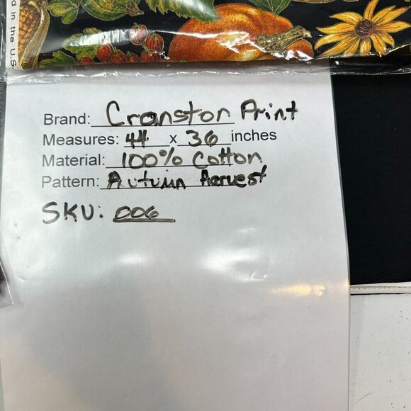 Autumn Harvest Fabric Cranston Cotton Pumpkins Fall Gourds Quilting 44 X 36 - Picture 8 of 8